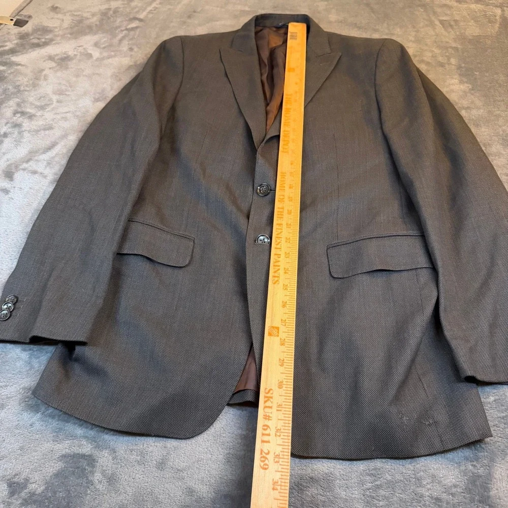 Banana Republic Tailored Fit Blazer Mens 40 Regular Gray Super 120s Wool